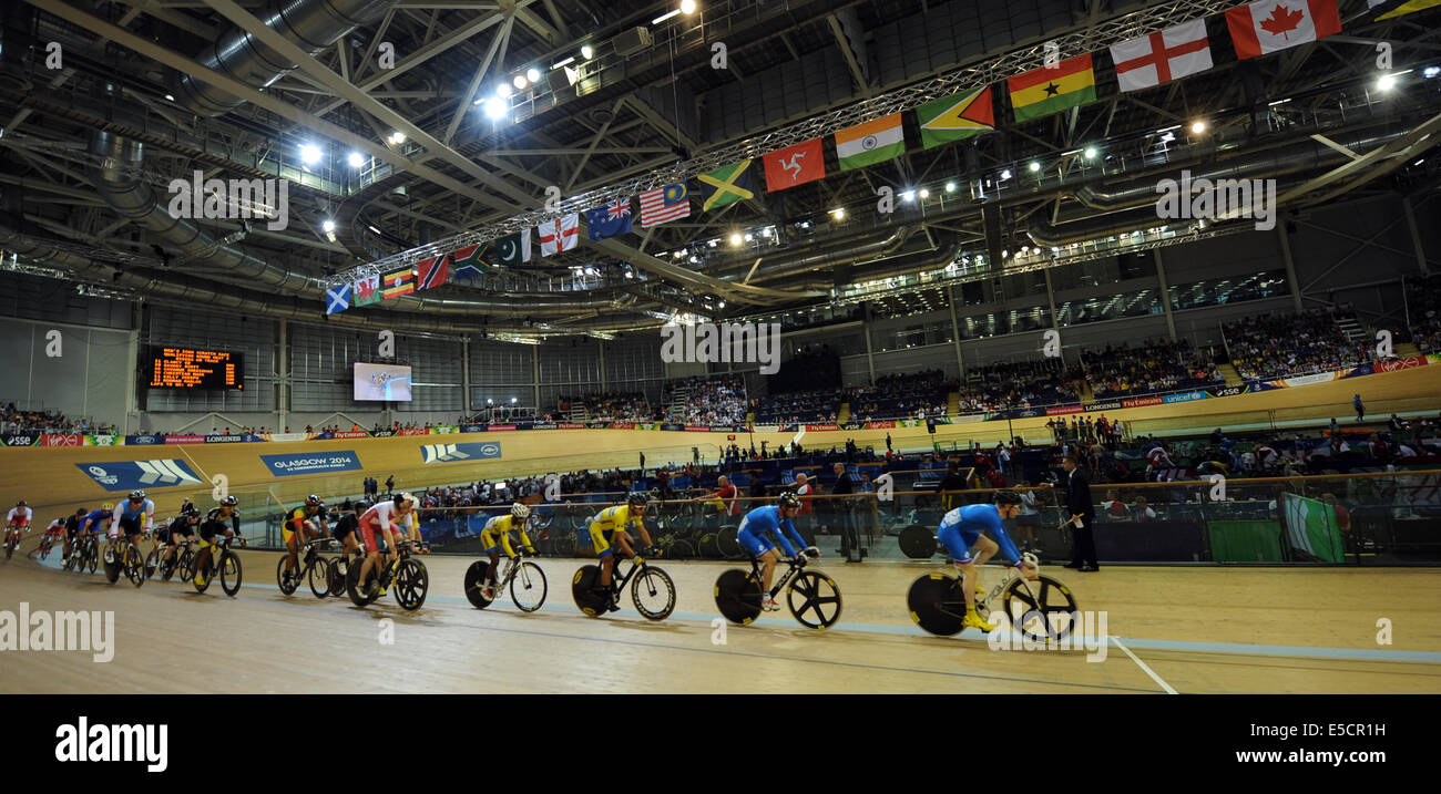 SIR CHRIS HOY cyclisme Vélodrome VÉLODROME SIR CHRIS HOY GLASGOW ECOSSE 27 Juillet 2014 Banque D'Images