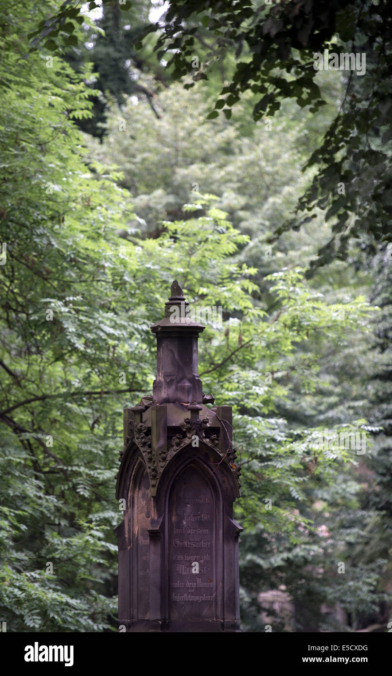 Lesser Town Cemetery (Malostransky hrbitov) est vu à Prague, République tchèque, le 24 juillet 2014. (Photo/CTK Katerina Sulova) Banque D'Images