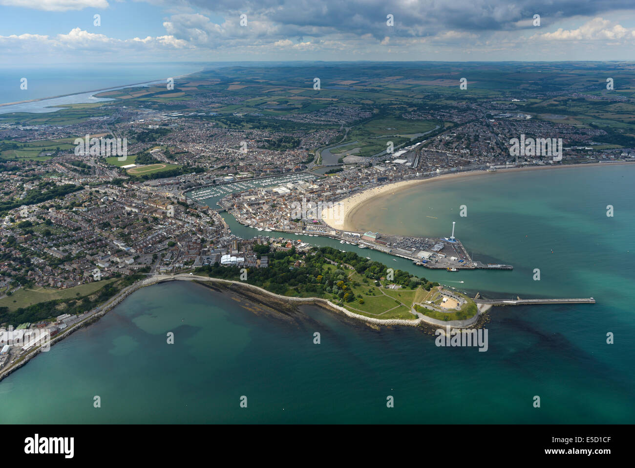 Weymouth harbour aerial Banque d'image et photos Alamy