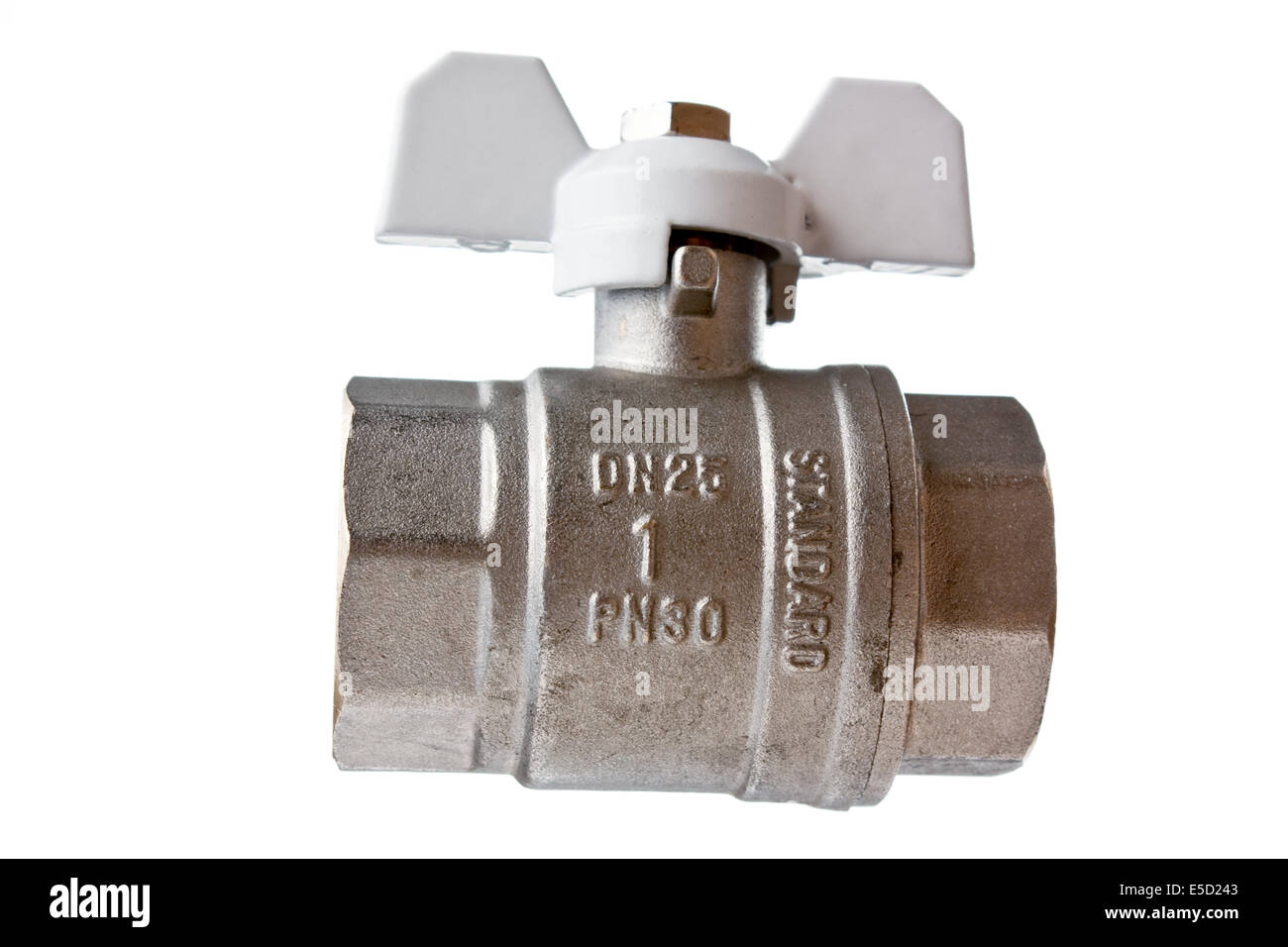 Vanne d'admission d'eau isolé sur fond blanc Photo Stock - Alamy