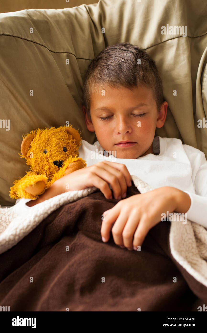 Enfant endormi Banque D'Images