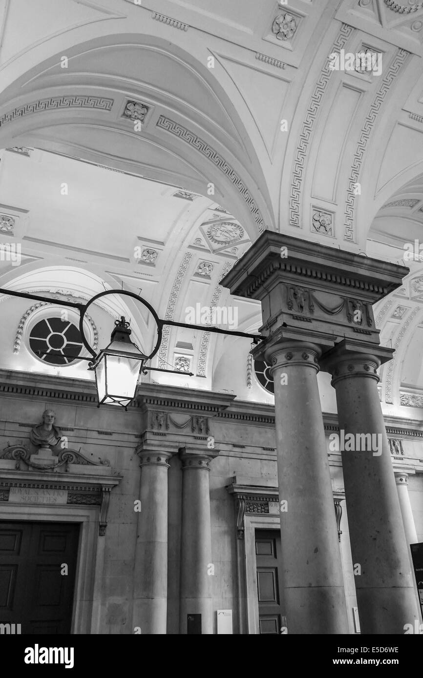 Plafond voûté à l'entrée de Somerset House, Londres, Royaume-Uni Banque D'Images