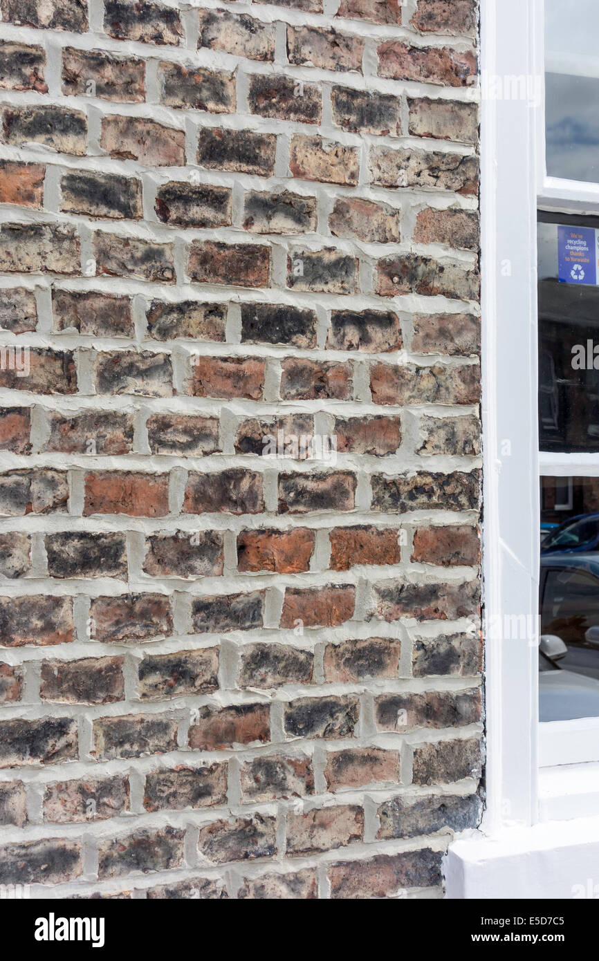Une section En-tête de maçonnerie d'obligations dans un immeuble de bureaux historique à Northallerton North Yorkshire Angleterre UK GO Banque D'Images