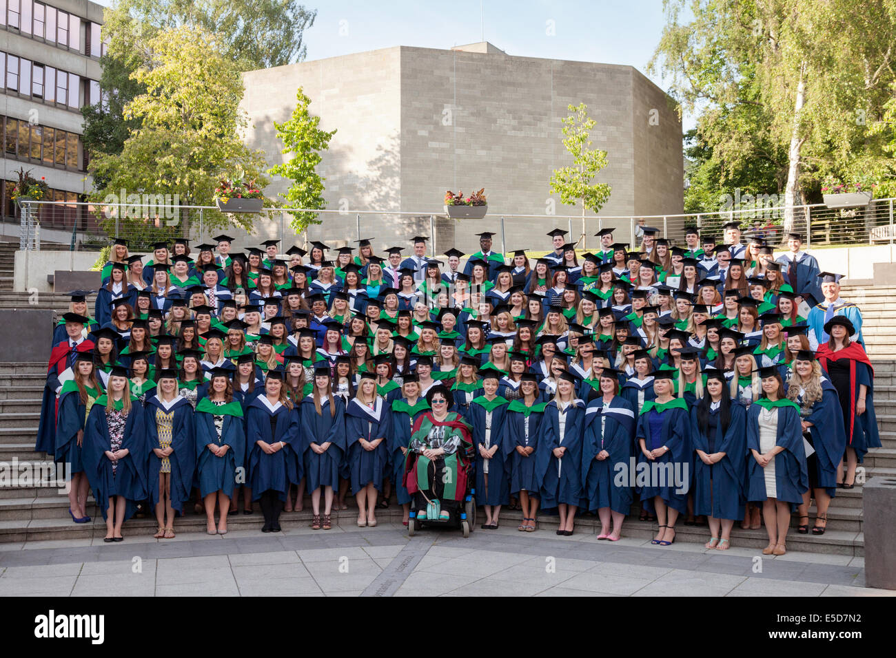 Les infirmières de son diplôme sur la cohorte de diplômés en sciences infirmières le jour de graduation, UEA ( ) de l'Université d'East Anglia, Norwich Angleterre UK Banque D'Images