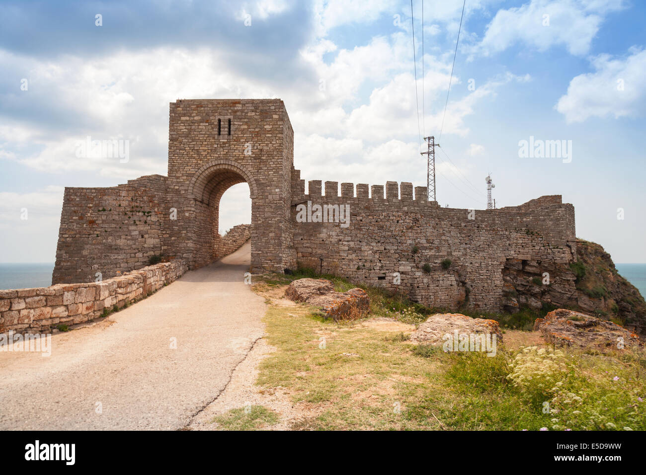 La forteresse médiévale de Kaliakra, côte bulgare de la Mer Noire Banque D'Images