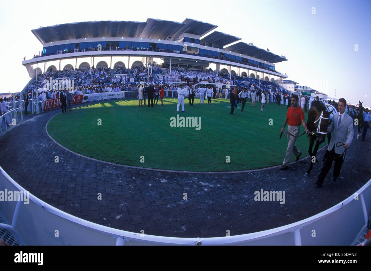 Émirats arabes unis, Nad Al-Sheba, les courses de chevaux, la coupe du monde 1997. Banque D'Images