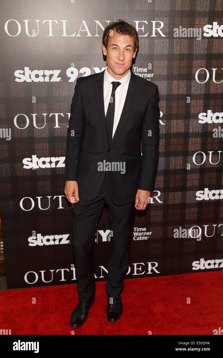 New York, NY, USA. 28 juillet, 2014. Tobias Menzies aux arrivées d'OUTLANDER Series Premiere, 92nd Street Y, New York, NY 28 juillet 2014. Crédit : Jason Smith/Everett Collection/Alamy Live News Banque D'Images