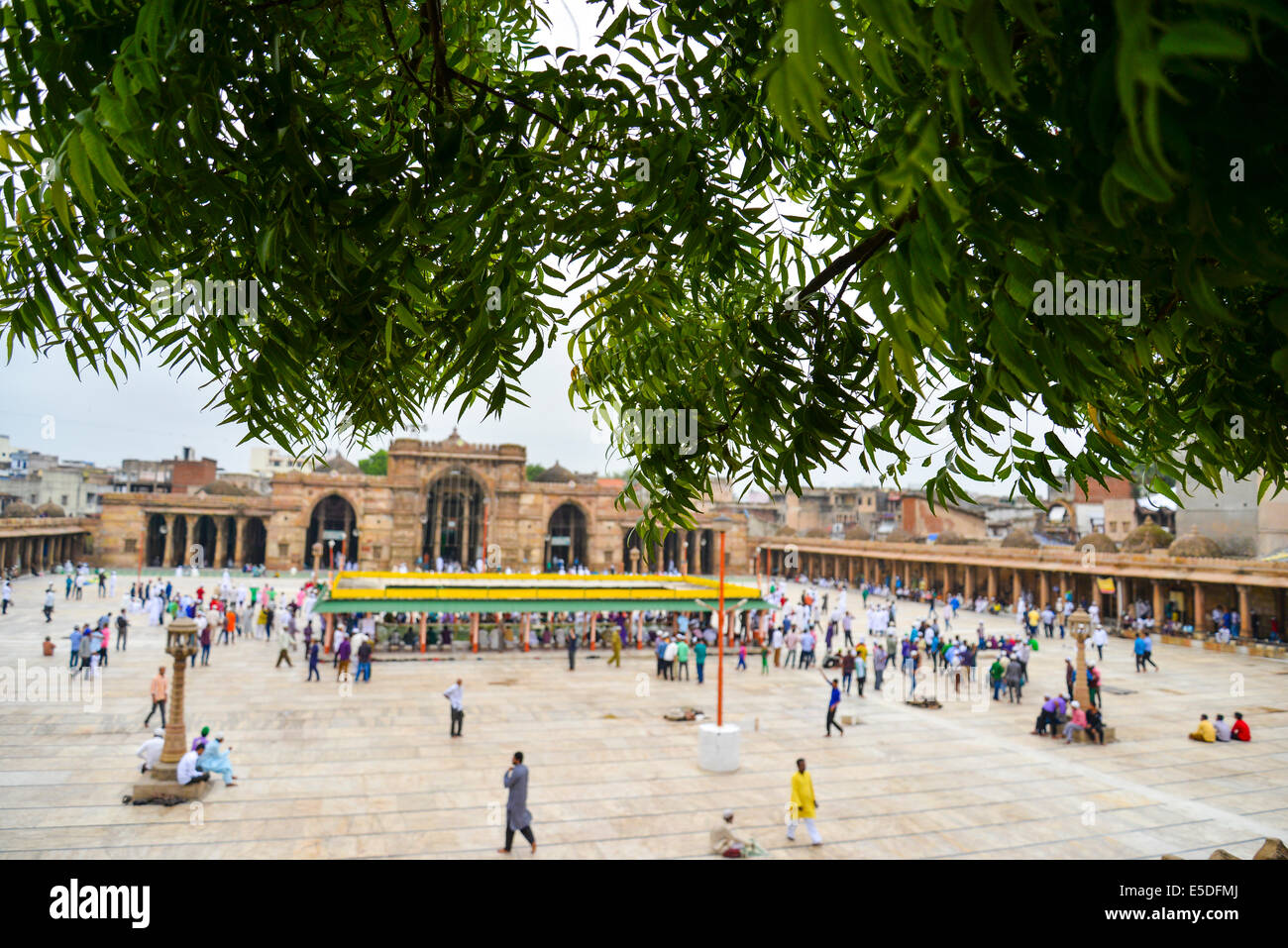 Ahmedabad, Inde. 29 juillet, 2014. Les musulmans célèbrent l'Aïd al-Fitr qui marque la fin du mois de Ramadan, l'Aïd al-Fitr est la fin de Ramazan et le premier jour du mois de Shawwal pour tous les musulmans, dans le Jama Masjid, Ahmedabad, Inde. Credit : Nisarg Lakhmani/Alamy Live News Banque D'Images