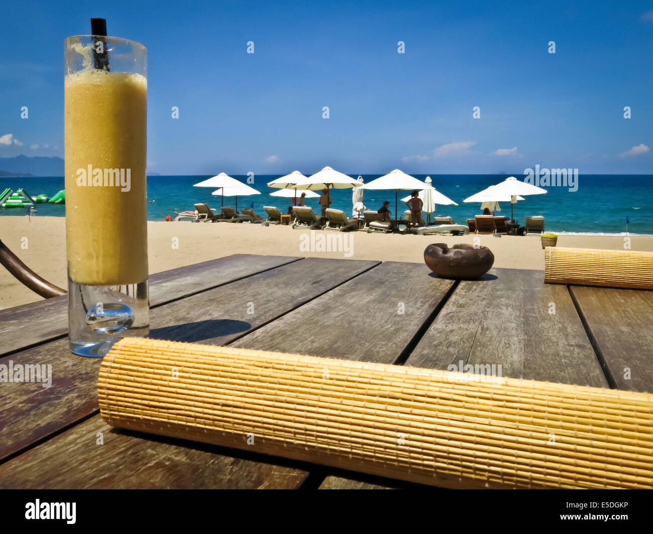 Cocktail à la plage de Nha Trang Banque D'Images