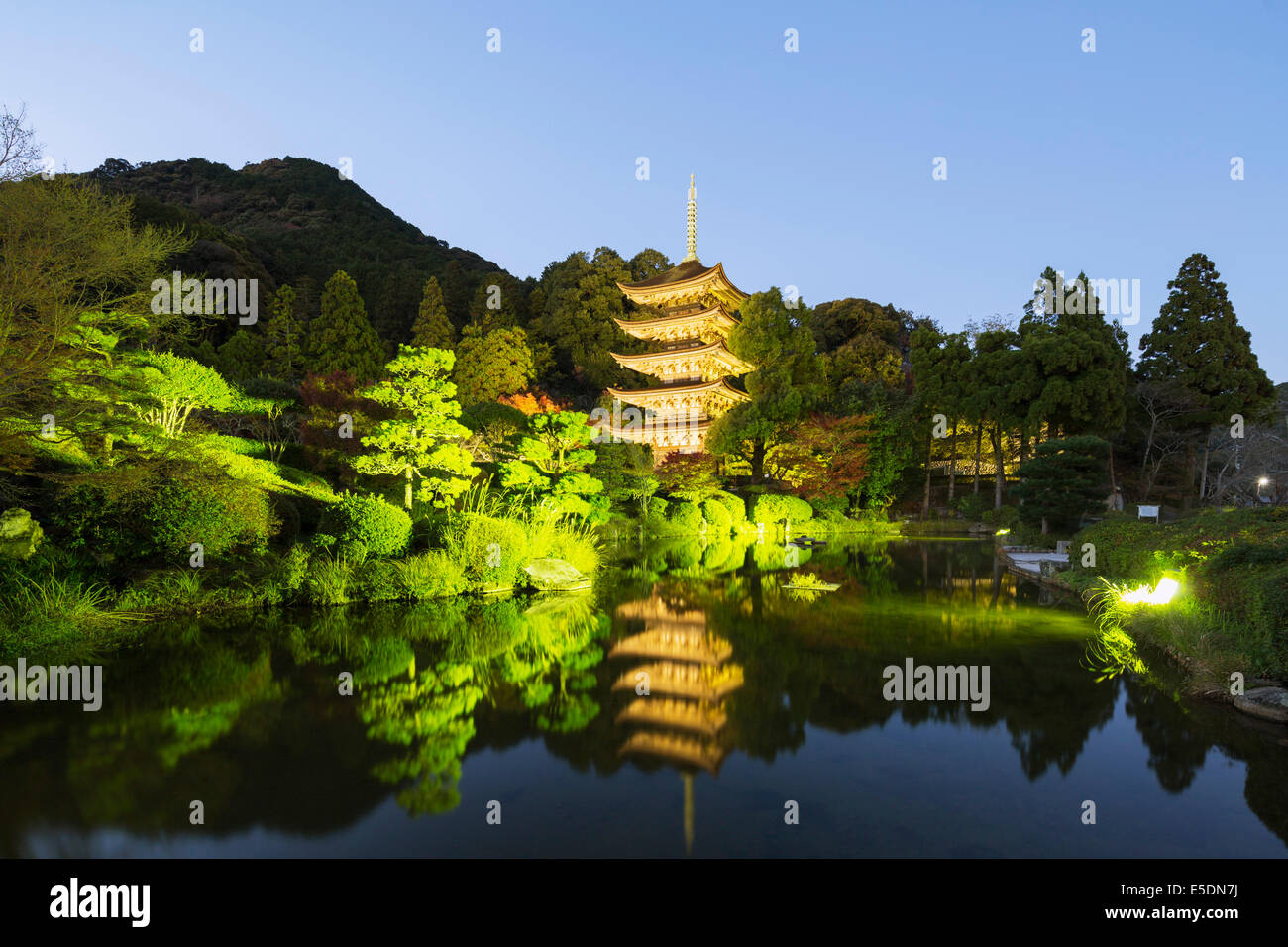 Asie, Japon, Honshu ; Yamaguchi ; Rurikoji ; temple de la pagode de 5 étages Banque D'Images