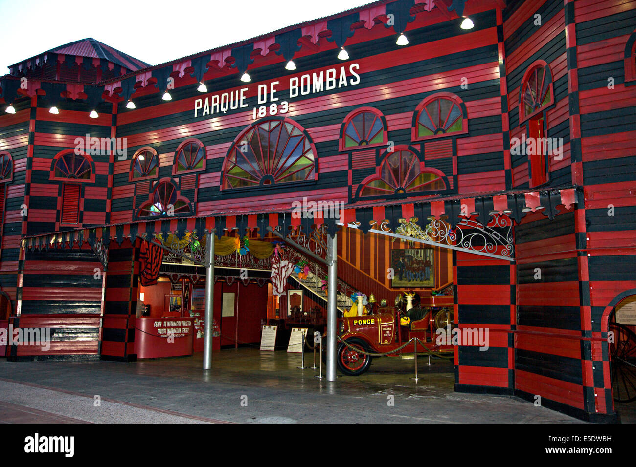 Parque de Bombas historique un ancien fire house et maintenant un musée Le 19 février 2009 à Ponce, Porto Rico. Banque D'Images