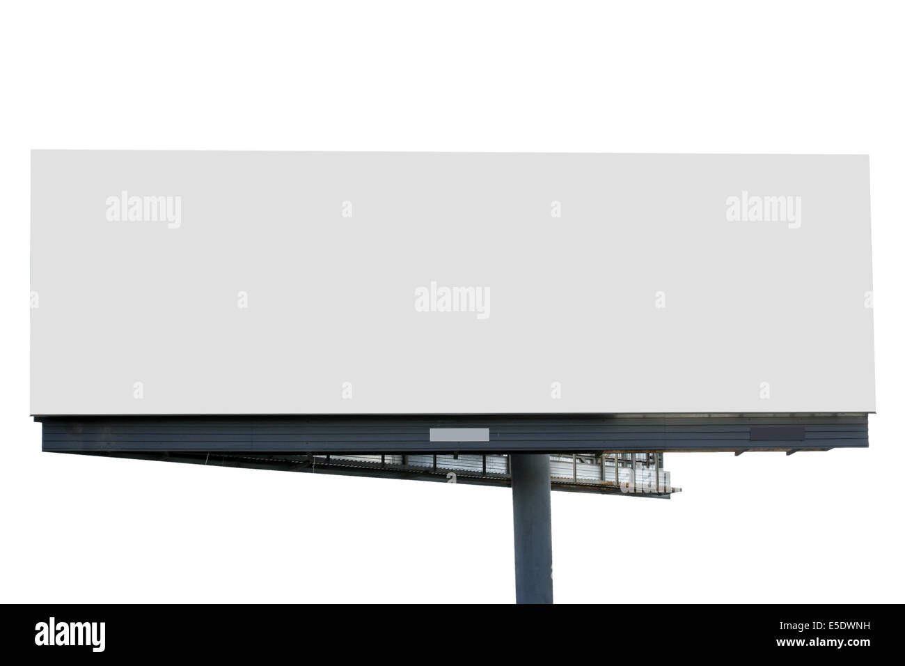 Blank billboard isolé sur fond blanc Banque D'Images