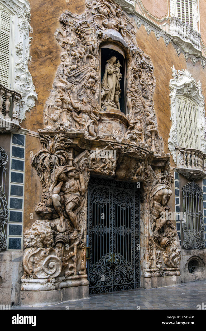 Palacio del Marqués de Dos Aguas, Valence, Communauté Valencienne, Espagne Banque D'Images