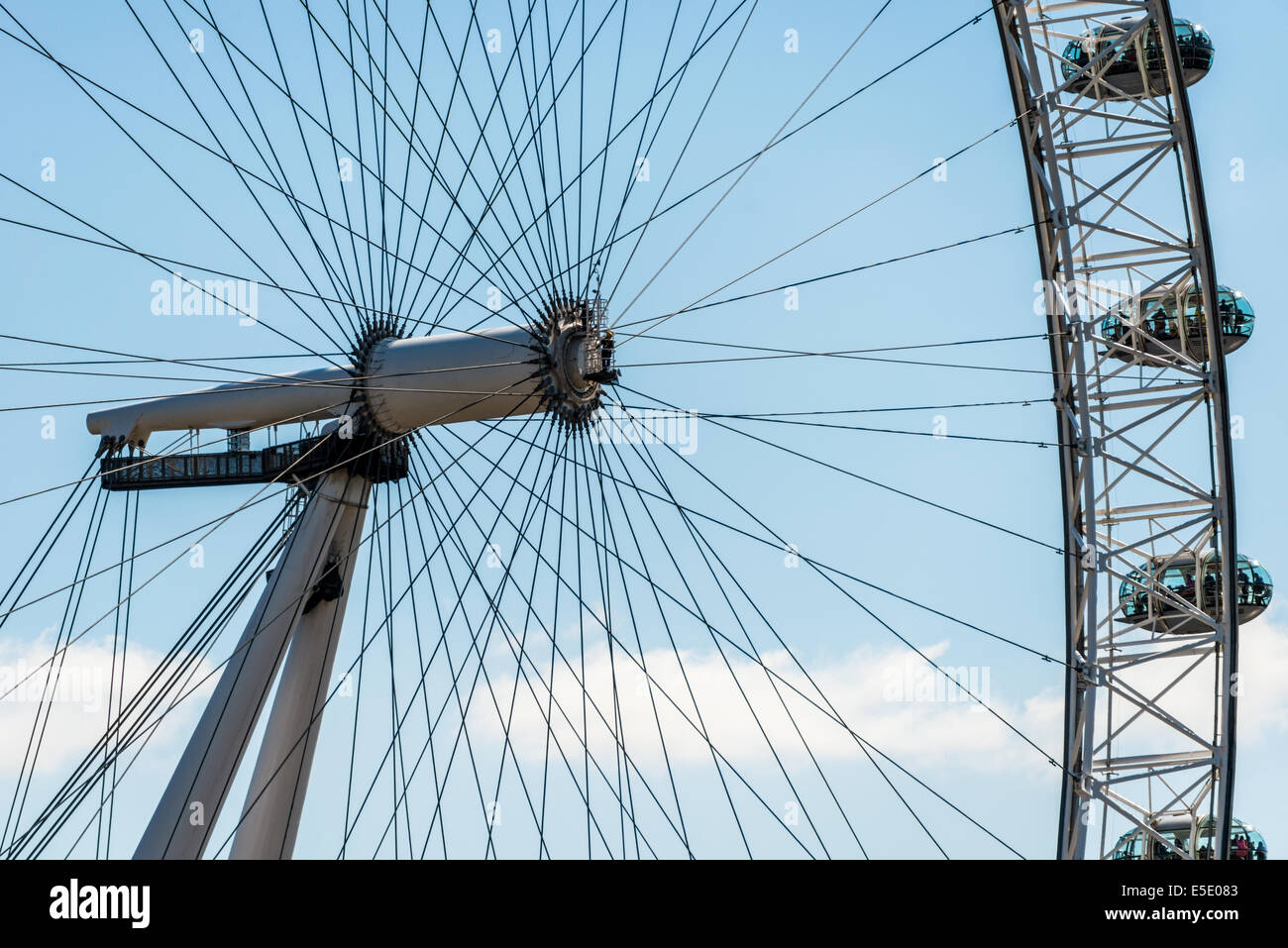 Le London Eye est une grande roue sur la rive sud de la Tamise à Londres et une attraction touristique historique. Banque D'Images