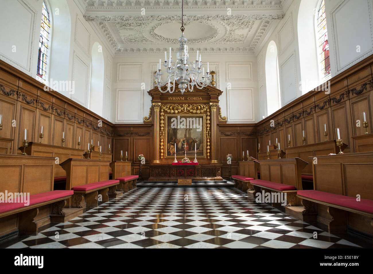 Emmanuel College chapelle intérieur - John Harvard's college et où la fenêtre se trouve John Harvard, Cambridge, Royaume-Uni Banque D'Images Emmanuel College chapelle intérieur - John Harvard's college et où la fenêtre se trouve John Harvard, Cambridge, Royaume-Uni Banque D'Images