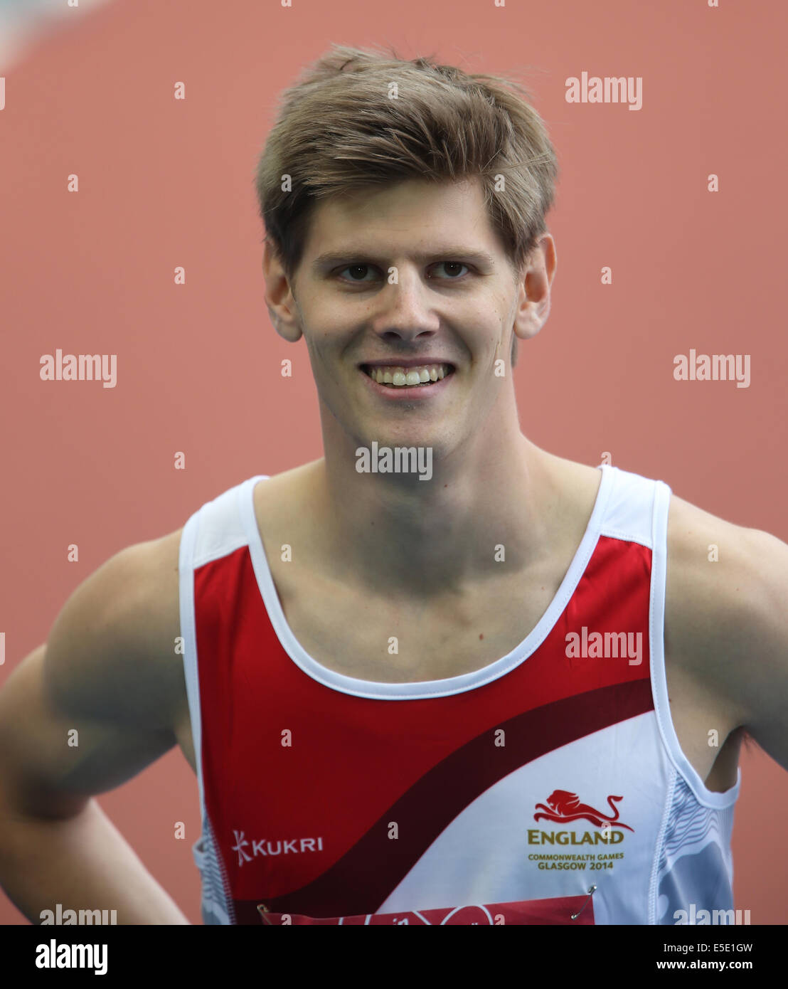 LAWRENCE CLARKE ANGLETERRE HAMPDEN PARK GLASGOW ECOSSE 29 Juillet 2014 Banque D'Images