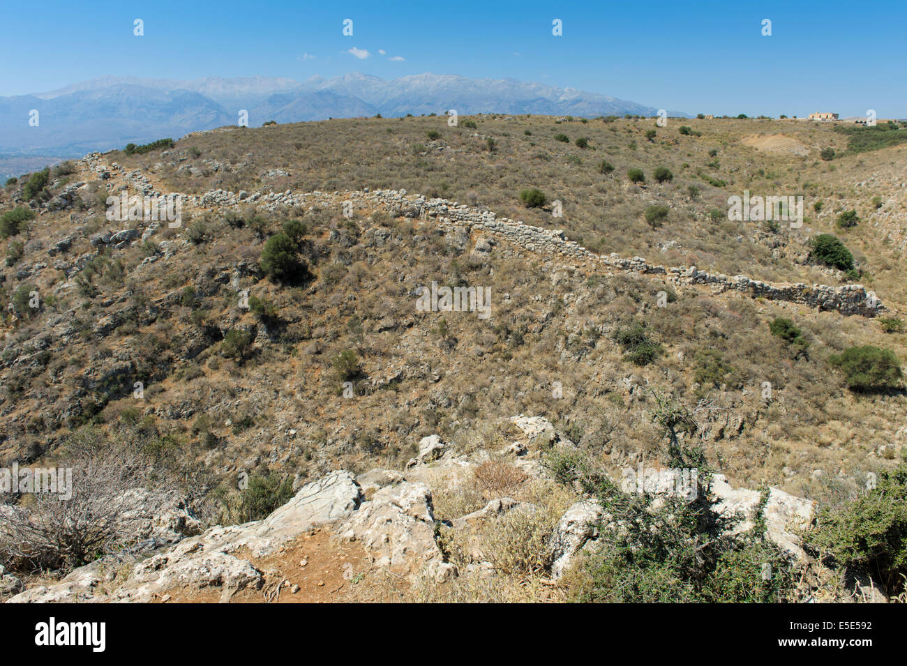 Vestiges antiques sur le site de l'Aptera en Crète de l'ouest près de Chania Banque D'Images