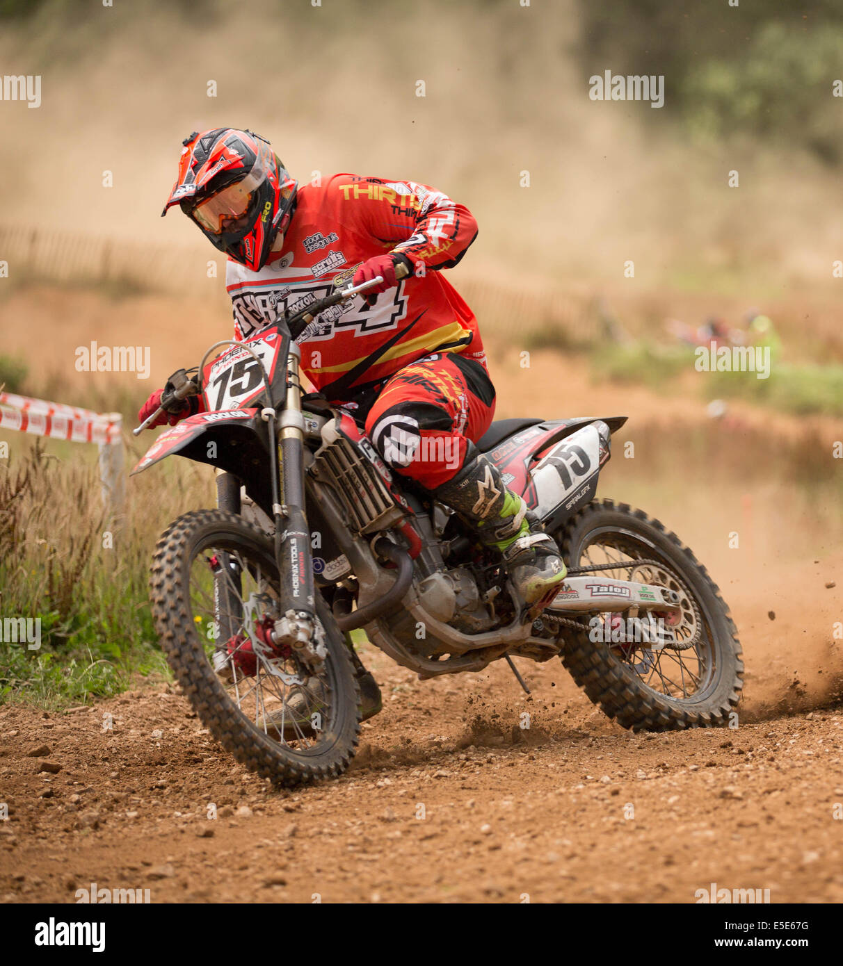 Rider Motocross en compétition Banque D'Images