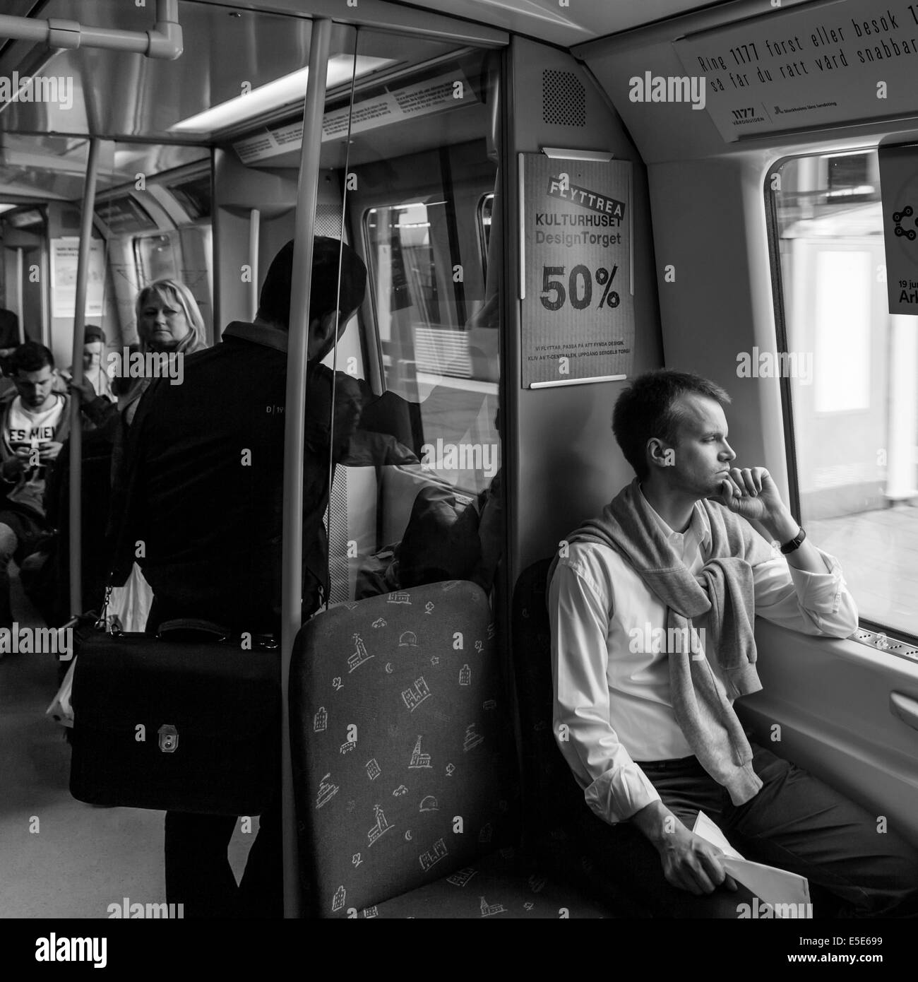 Le métro à Stockholm Banque D'Images