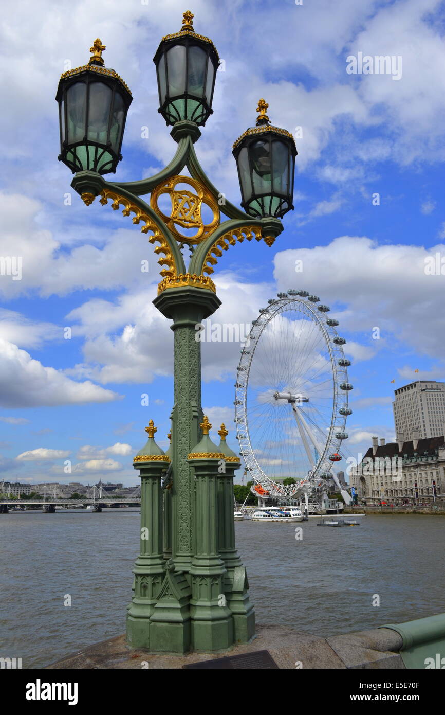 Sur le pont de Westminster Banque D'Images