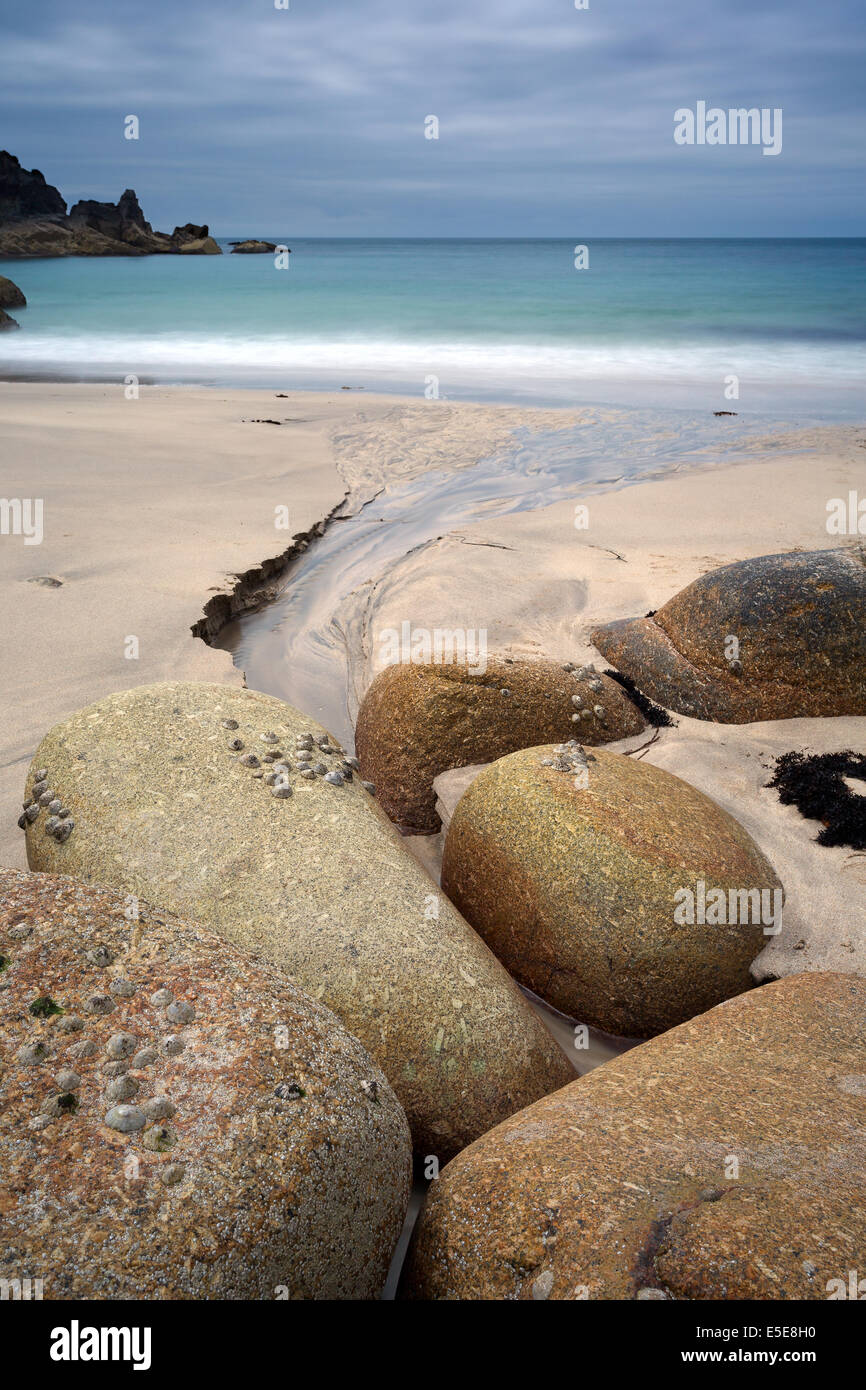 Porthmeor cove en été Cornwall Uk Banque D'Images