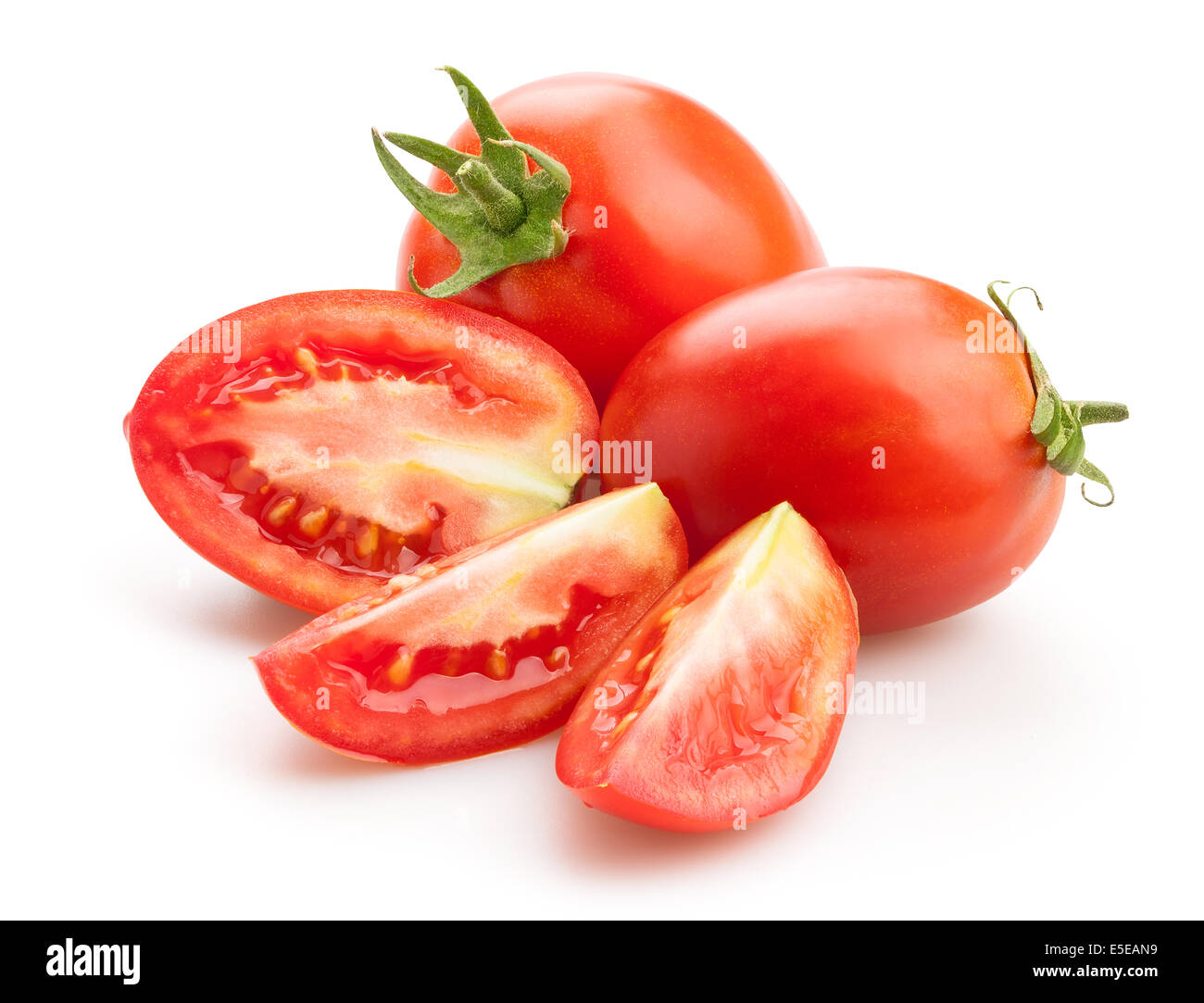 Plum tomatoes isolated Banque D'Images