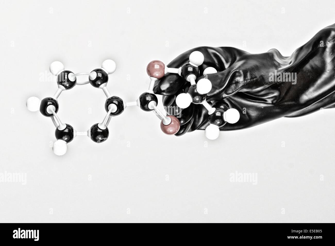 Modèle moléculaire de la cocaïne. Banque D'Images
