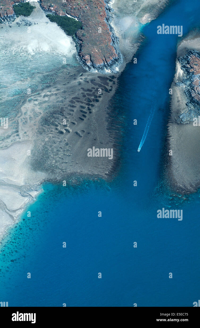 Une rivière de l'antenne sur la péninsule de Dampier, Kimberley, Australie occidentale Banque D'Images