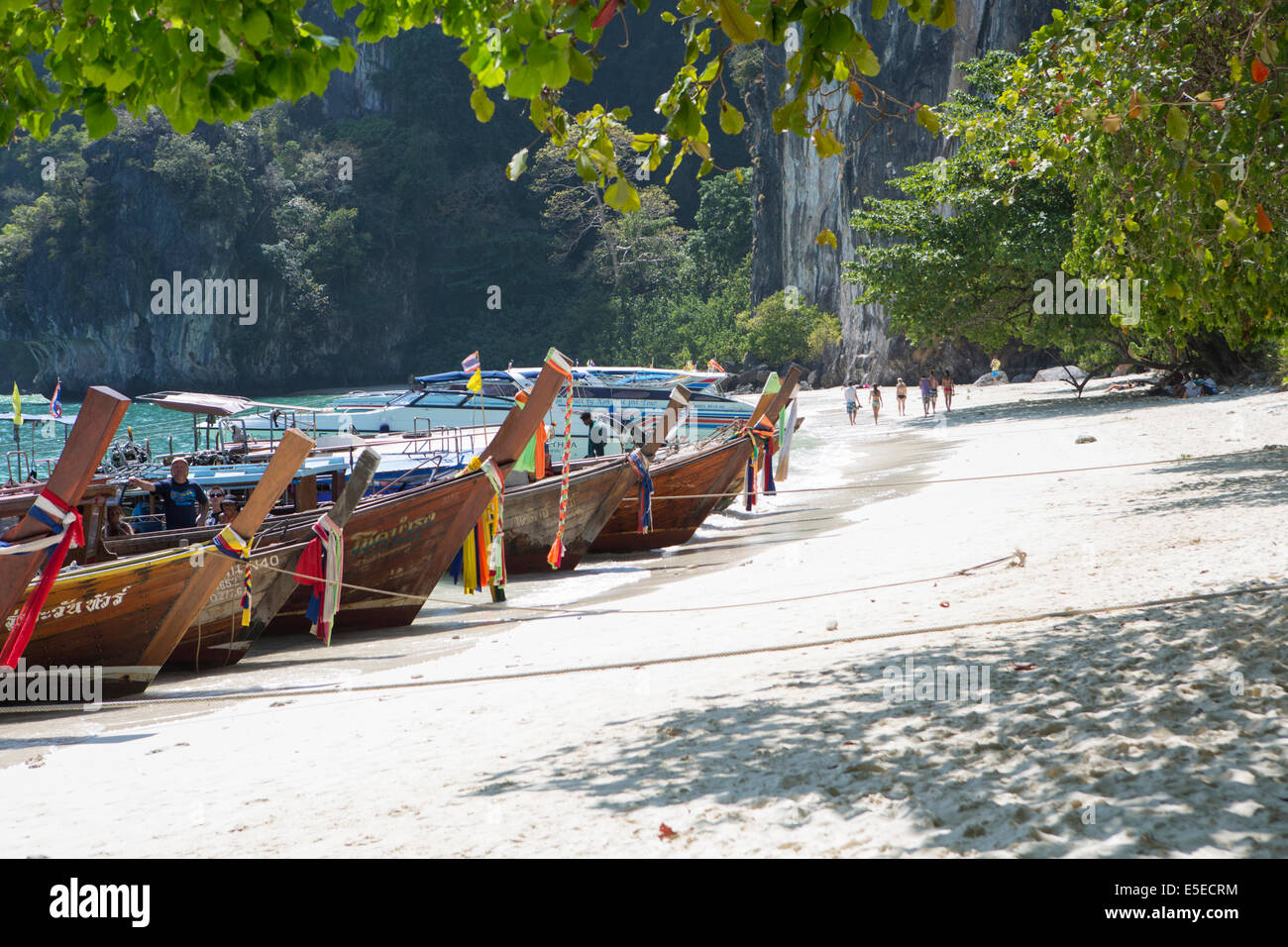 Long Tail boat, Thaïlande Krabi, Thaïlande Banque D'Images