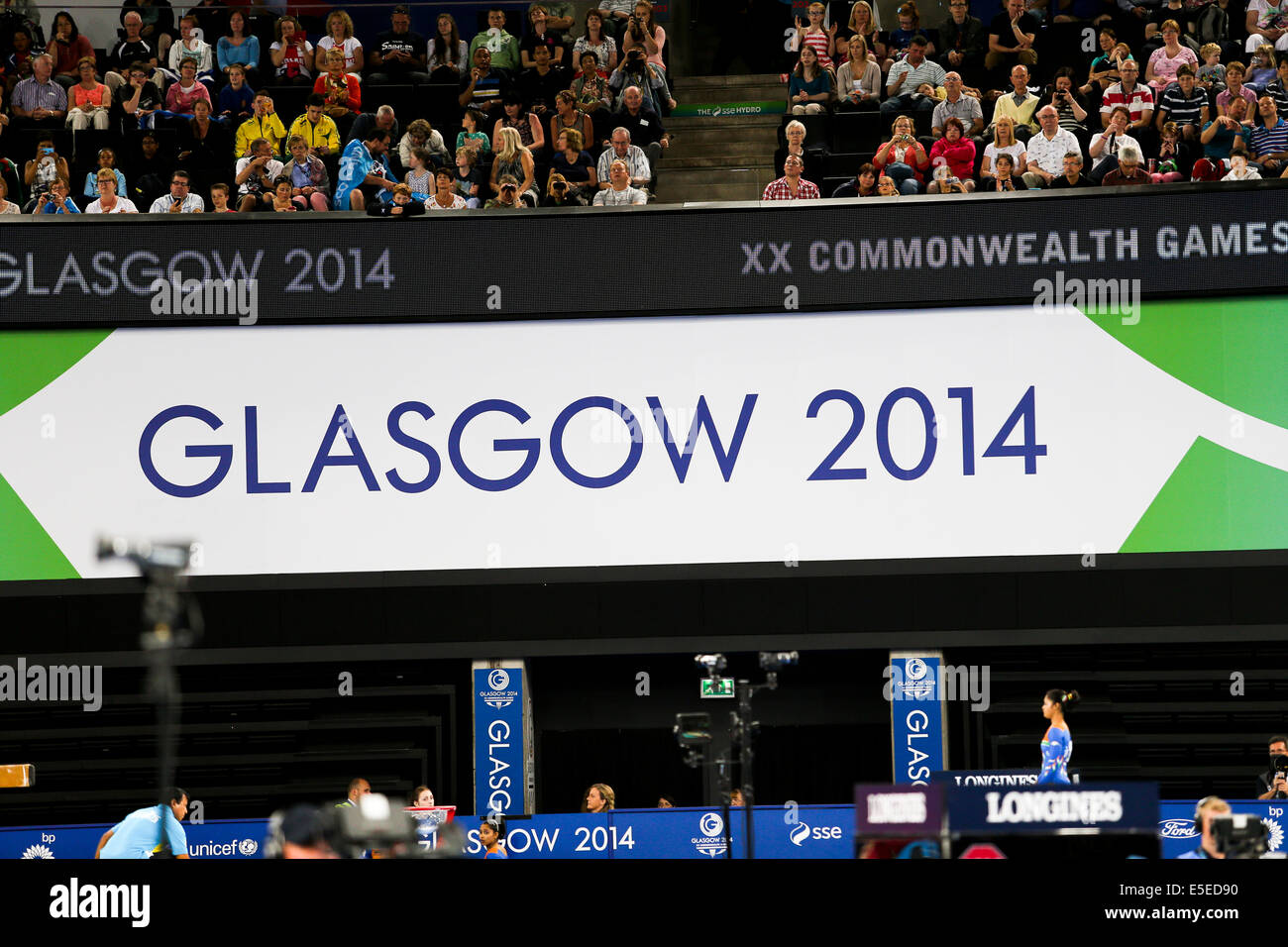 SSE Hydro Glasgow 29 sep 2014. Journée des Jeux du Commonwealth 6. L'équipe de gymnastique artistique finale Crédit : ALAN OLIVER/Alamy Live News Banque D'Images