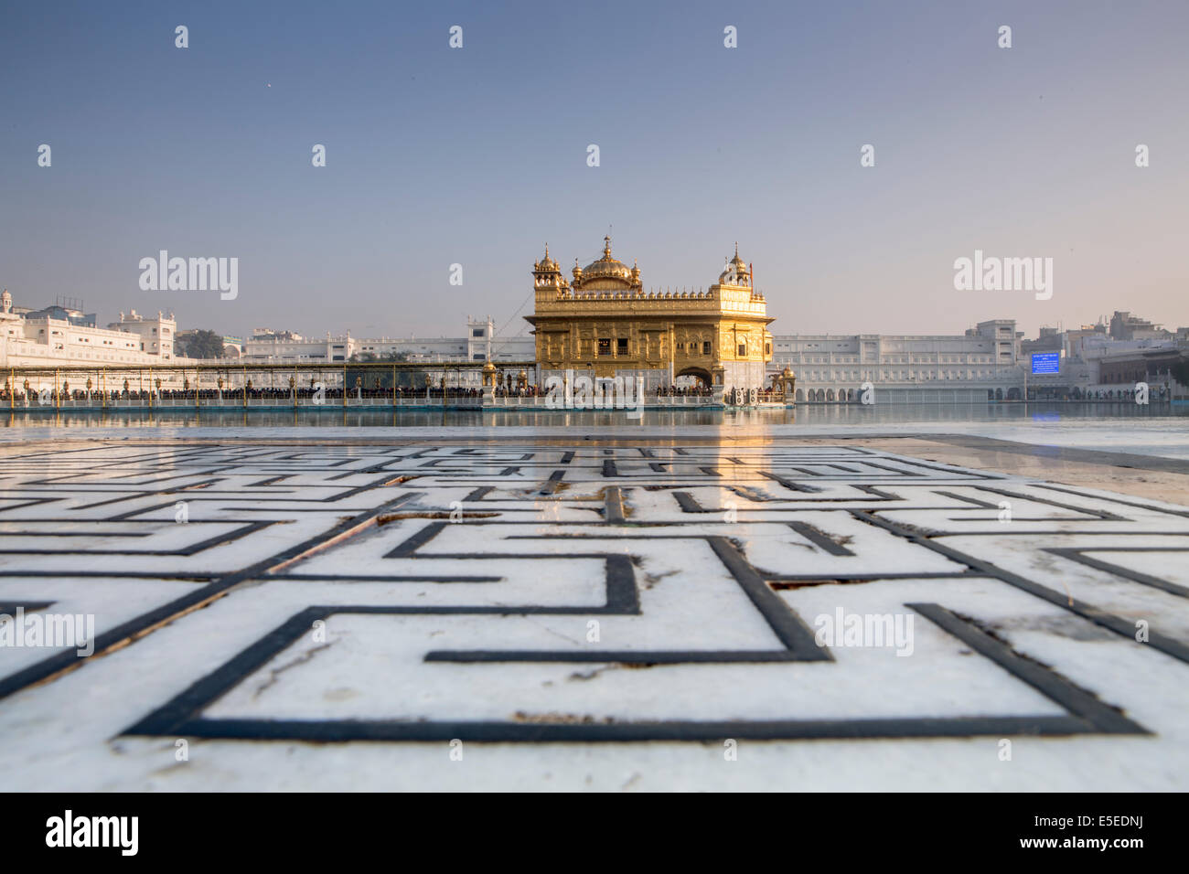 Le Temple d'or d'Amritsar, sanctuaire des Sikhs, Punjab, en Inde Banque D'Images