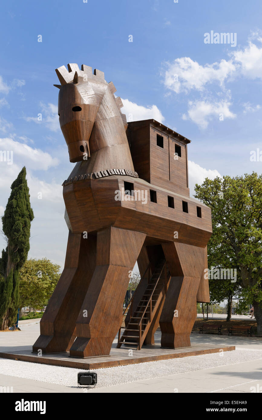 Cheval de Troie, Trojan, Troy, Province de Çanakkale, Région de Marmara, en Turquie Banque D'Images