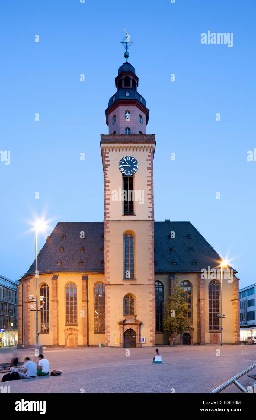 L'Église protestante rue Sainte-Catherine, Frankfurt am Main, Hesse, Allemagne Banque D'Images