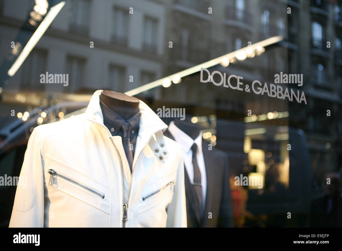 France, paris 8, boutique de luxe, rue du faubourg saint honoré, mode, dolce et gabbana, Banque D'Images