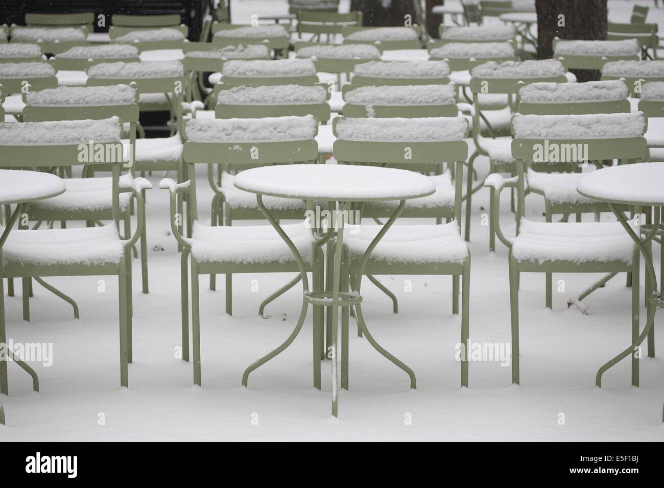 Paris sous la neige Banque D'Images