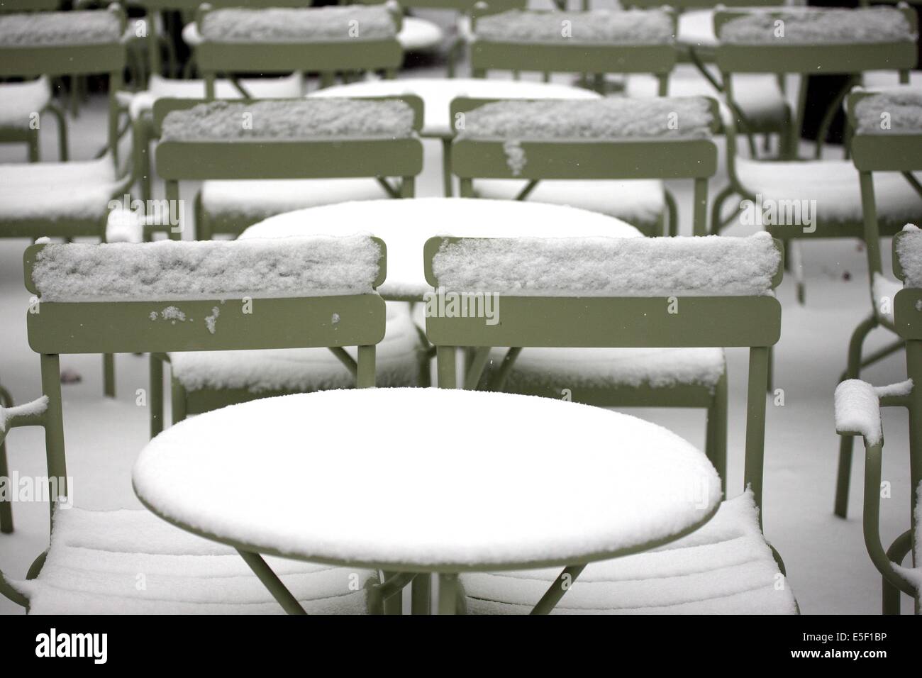 Paris sous la neige Banque D'Images