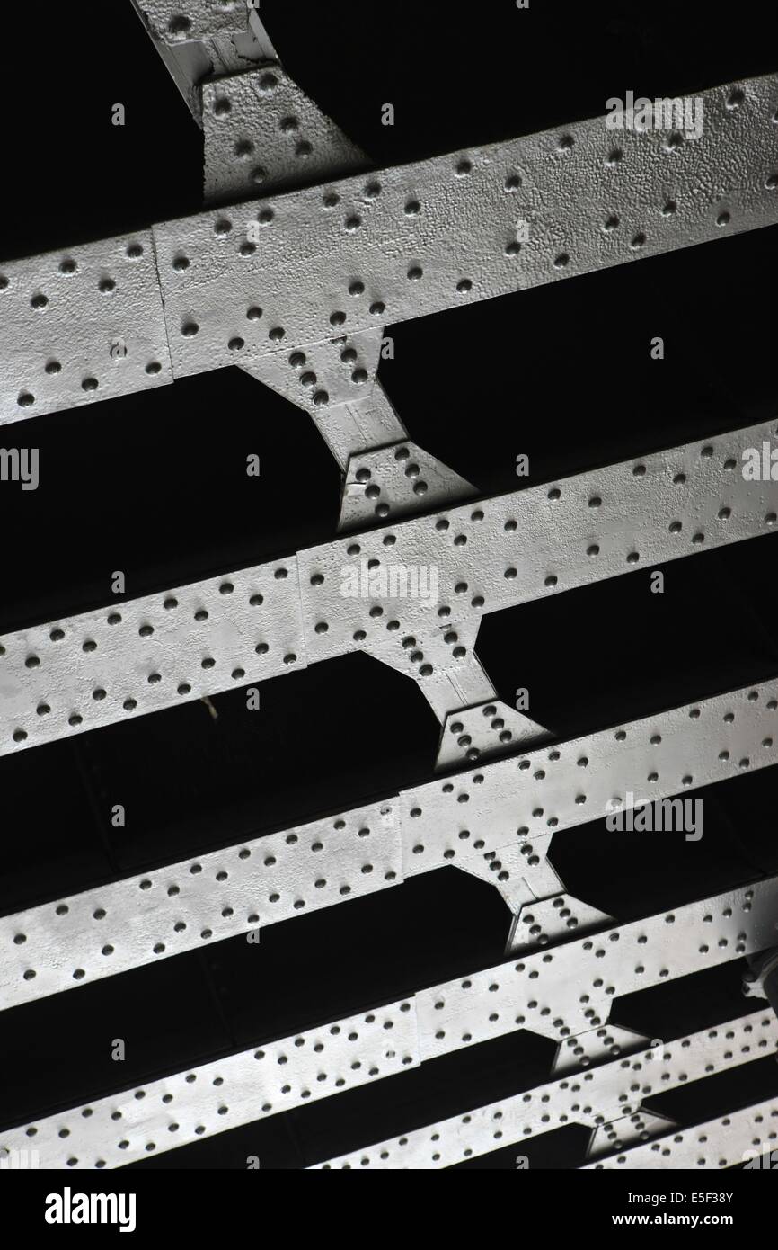 États-Unis, état de New York, New York, Manhattan, Chelsea, dessous passerelle, rivets Banque D'Images
