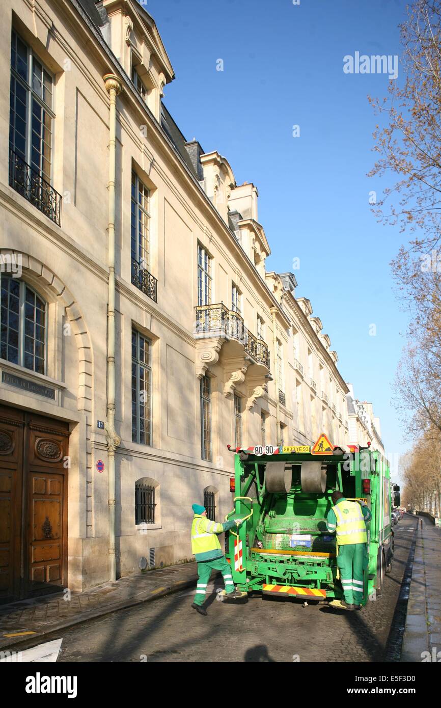 Paris 4, Hôtel de Lauzun, 17 quai d'anjou Banque D'Images