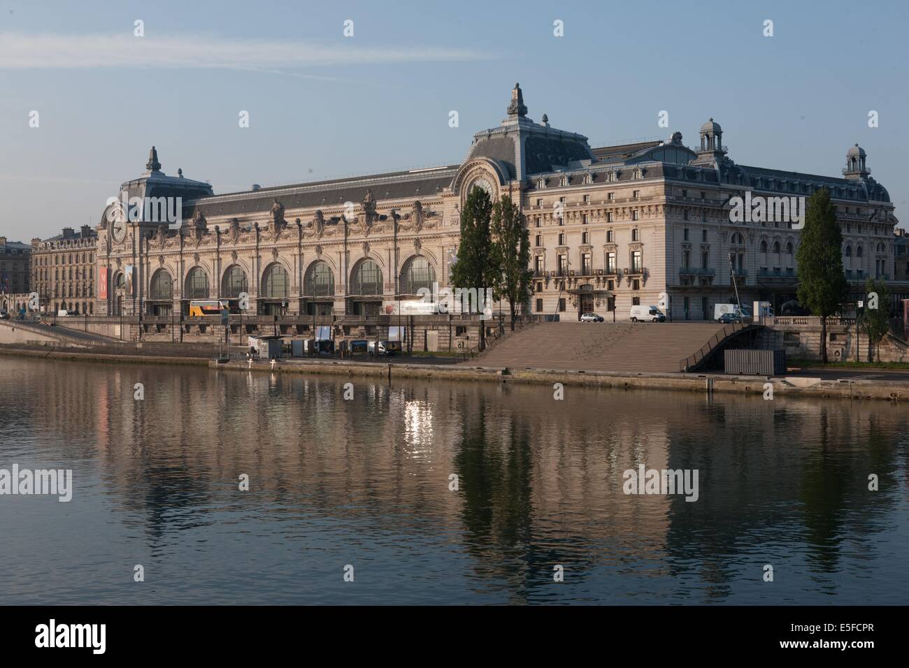 France, région Ile de France, Paris 7e arrondissement, quai Anatole France, musée d'Orsay, dépuis la passerelle de Solferino Banque D'Images