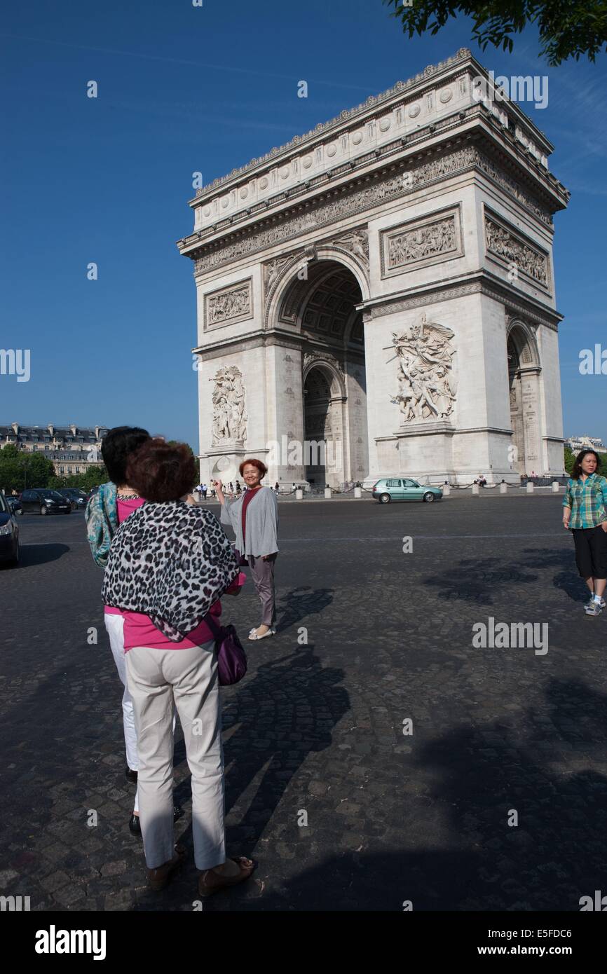 France, région Ile de France, Paris 8 e arrondissement, place Charles de Gaulle, place de l'Etoile, Arc de Triomphe, tombe du soldat inconnu, Banque D'Images