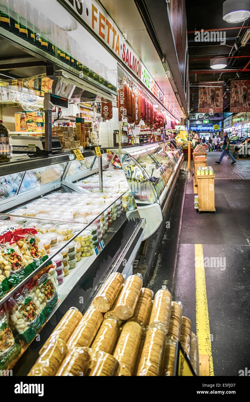 Adelaide Central Market stands de nourriture Banque D'Images
