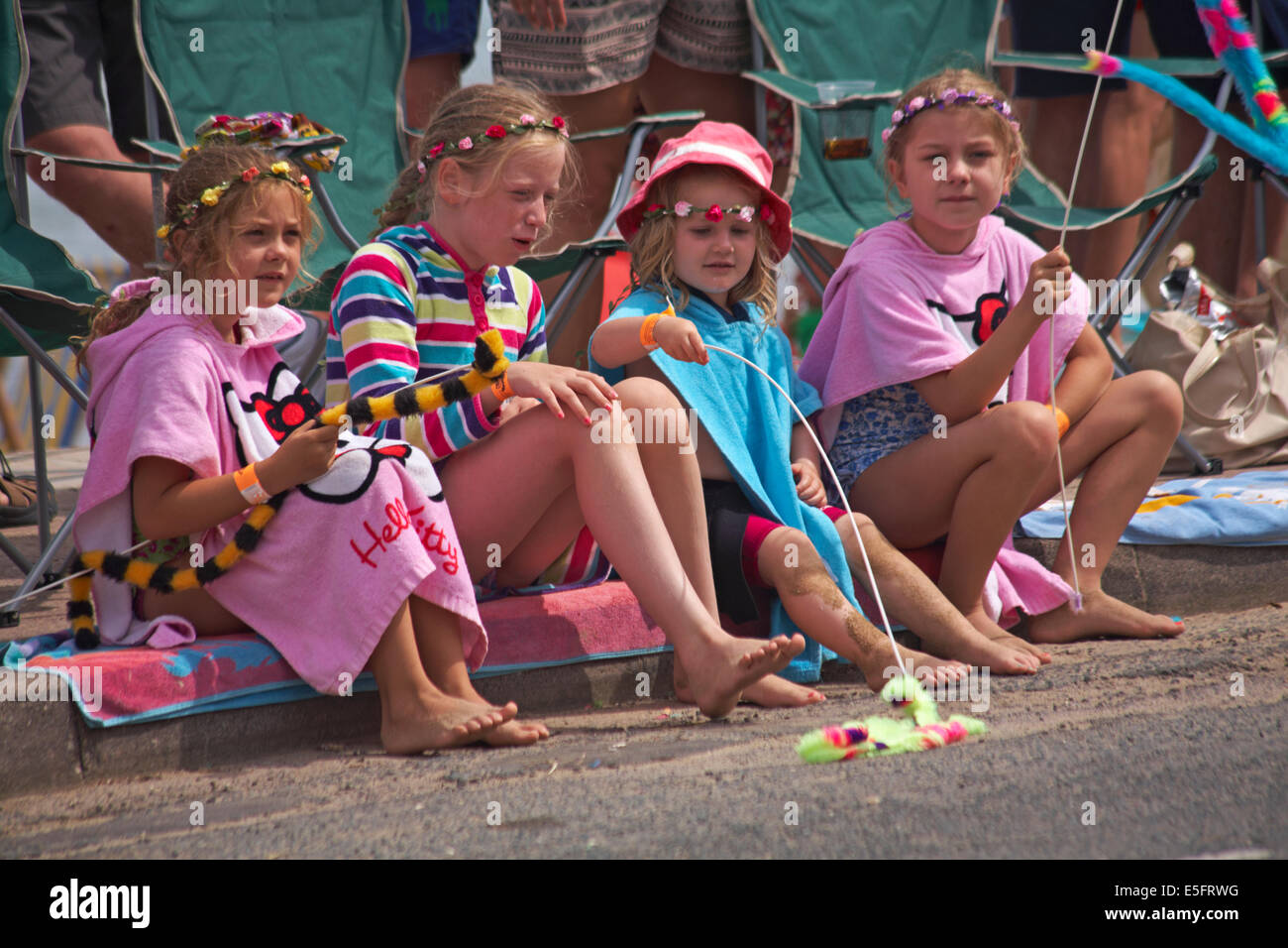 Défilé de Swanage procession en juillet avec le thème Célébrer la Grande-Bretagne Banque D'Images