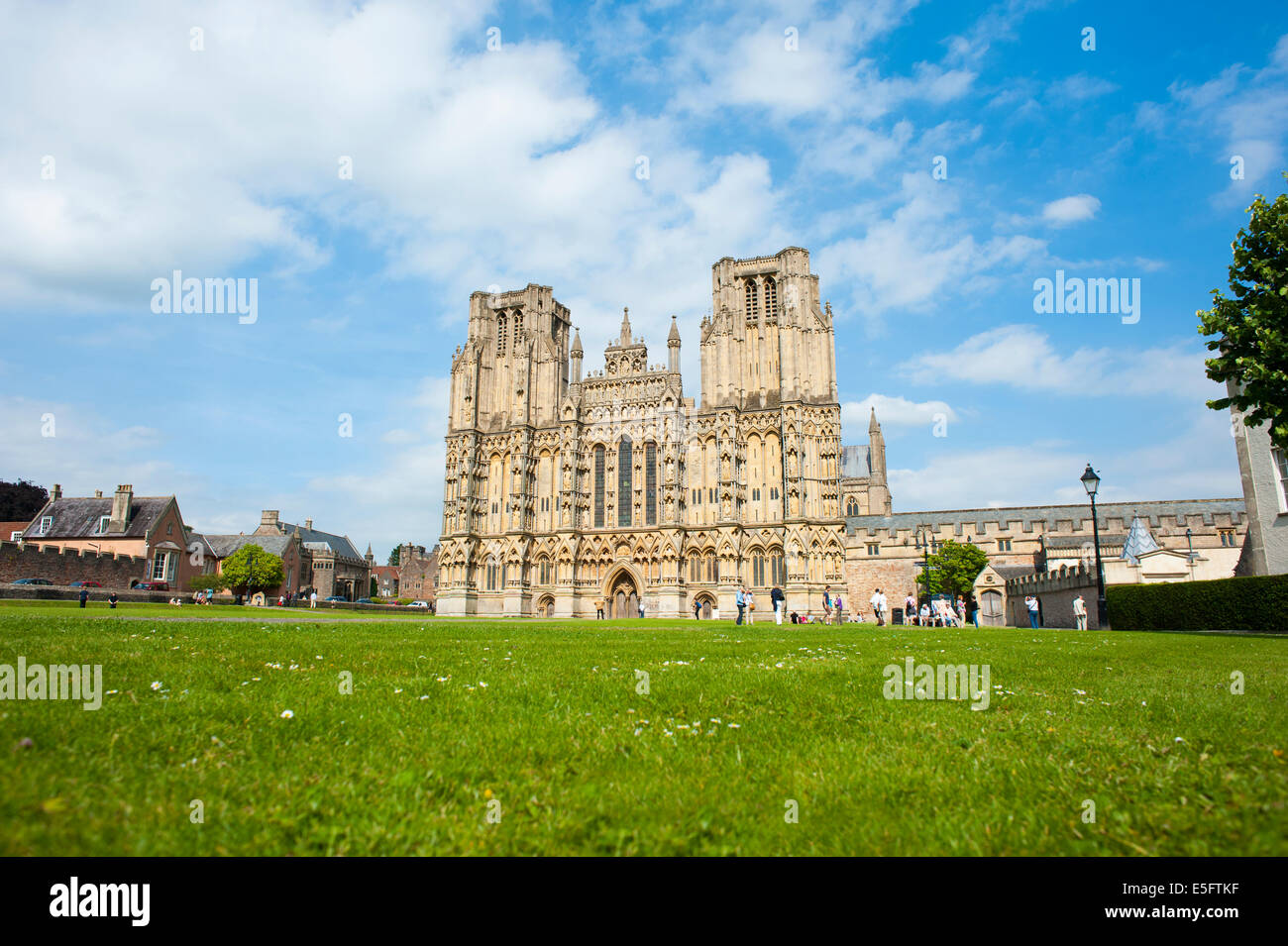 Wells Cathedral Angleterre Somerset Banque D'Images