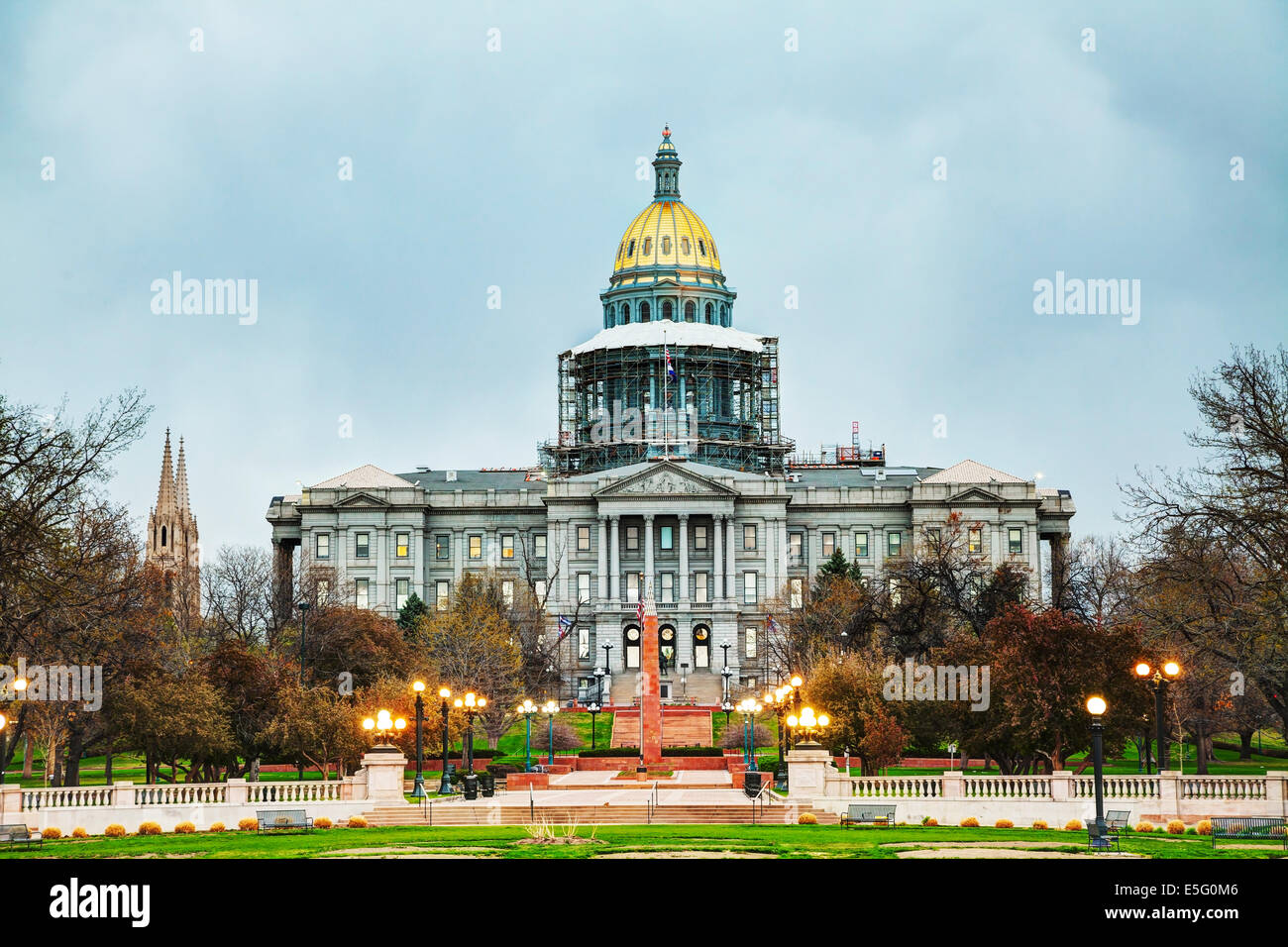 Colorado State Capitol building à Denver dans la soirée Banque D'Images