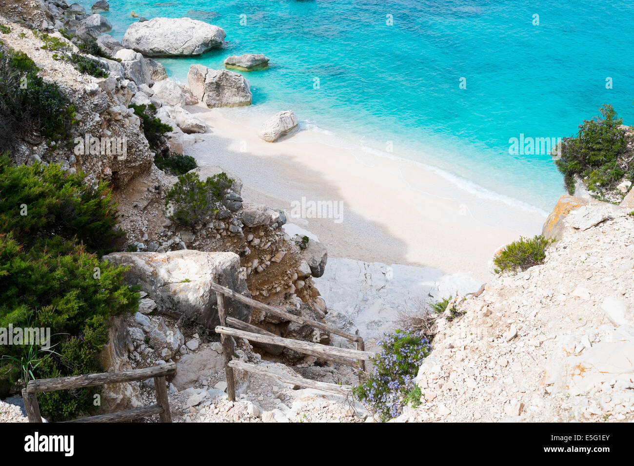 Plage de Cala Goloritze en Baunei, Sardaigne, Italie Banque D'Images