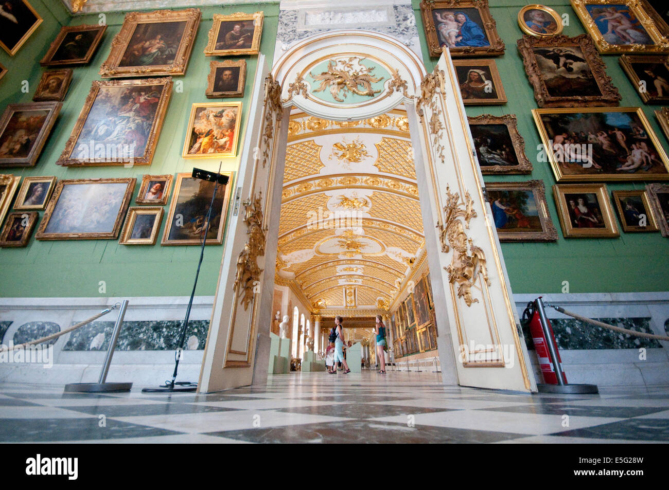 Allemagne, Brandenburg, Potsdam, Palais de Sanssouci, galerie de peintures. Banque D'Images
