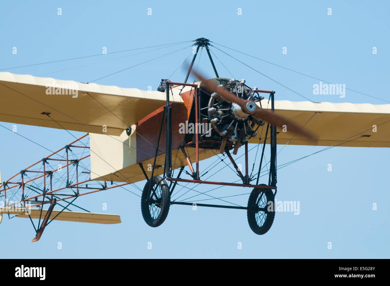 Réplique de l'ancien avion Blériot XI, France Banque D'Images