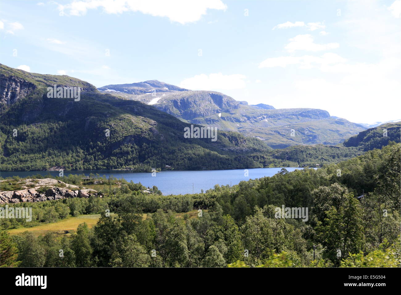 Reinungavanet Flåmsbana, lac de fer de Flåm, Flåmsdalen, Aurland, le Sognefjorden, Sogn og Fjordane, Vestlandet, Norvège Banque D'Images