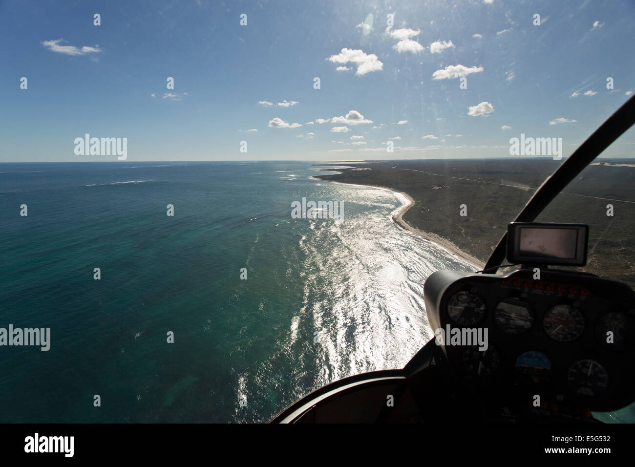 Vue aérienne de la zone côtière près de Le Désert des Pinnacles en Australie occidentale Banque D'Images