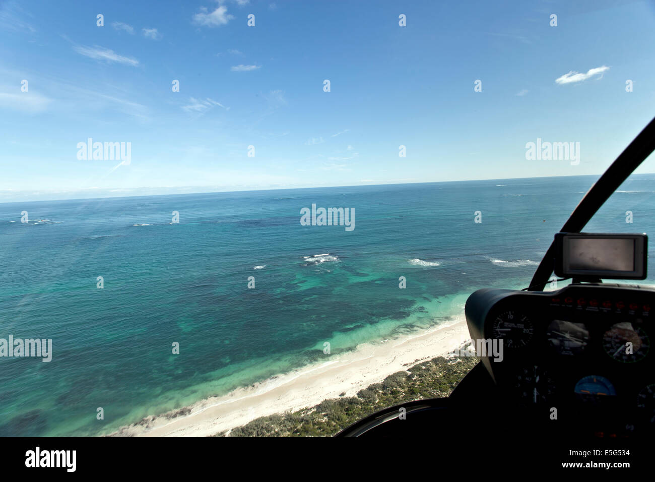 Vue aérienne de la zone côtière près de Le Désert des Pinnacles en Australie occidentale Banque D'Images